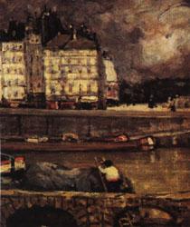 James Wilson Morrice The Left Branch of the Seine before the Place Dauphine France oil painting art